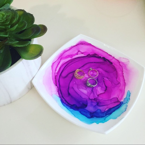 Other - Hand painted and varnished trinket jewelry dish
